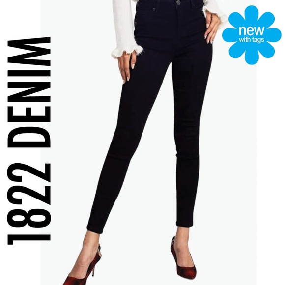 NWT 🦋 1822 Slim Straight Black Jeans | size: 6 - Picture 9 of 14